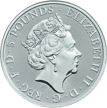 Moneda Bestias de la Reina El Unicornio de Escocia de Plata de 2 oz