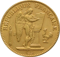 Moneda 20 Francos Franceses Ángel de la Guarda