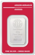 Lingote de Plata de 20 g Argor-Heraeus