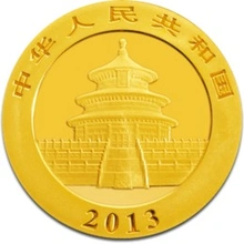 Moneda Panda Chino de Oro de 1 oz 2013