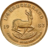 Moneda Krugerrand de 1/4 oz de Oro 1983