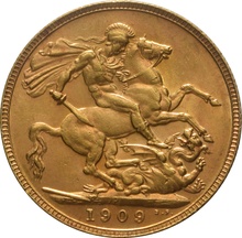 Soberano de Oro 1909 - Eduardo VII (P)