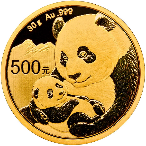 Moneda Panda Chino de Oro de 30 g 2019