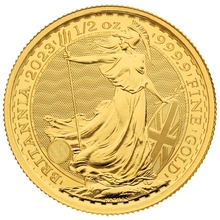Moneda Britannia de Oro de 1/2 oz 2023 Isabel II
