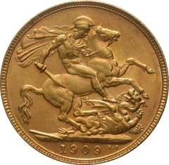 Moneda Soberano de Oro 1909 Eduardo VII (P)