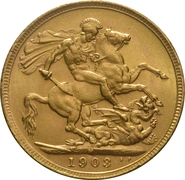 Moneda Soberano de Oro 1903 Eduardo VII (M)
