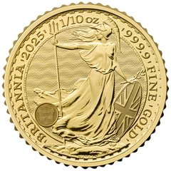 Moneda Britannia de Oro de Décimo de Onza 2025