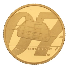 Moneda de James Bond de Oro de 1/4 oz Presta atención 007 Proof 2020