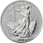 Moneda Britannia de Plata 1 oz 2018 (Borde Oriental)