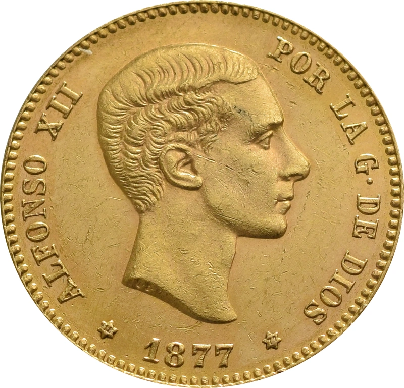 Moneda 25 Pesetas de Oro Alfonso XII