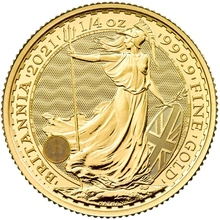 Moneda Britannia de Oro de 1/4 oz 2021