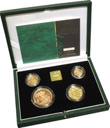 Juego de 4 Soberanos Proof 2001 en Caja Original