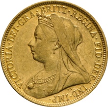 Soberano de Oro 1898 - Victoria Velada (S)
