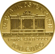 Moneda Filarmónica Viena de Oro de 1 oz 2017