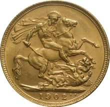 Moneda Soberano de Oro 1902 Eduardo VII (S)
