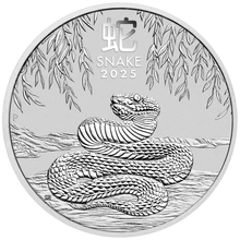 Moneda de Plata de 5 oz Año de la Serpiente de Perth Mint 2025
