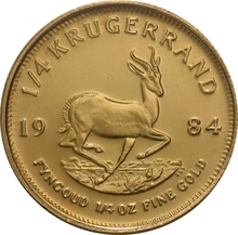 Moneda Krugerrand de 1/4 oz de Oro 1984