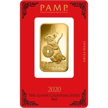 Lingote PAMP de 1oz de Oro - 2020 Año de la Rata