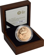 Moneda Soberano Quíntuplo de Oro Proof 2010 Restauración de la Monarquía en Caja Original
