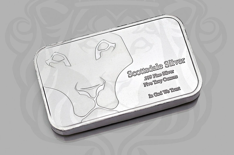 Lingote de Plata de 5 oz Scottsdale Predador