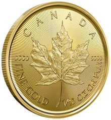 Maple Leaf Canadiense de 1/10 oz de Oro 2026