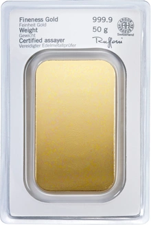 Lingote de Oro de 50 g Heraeus