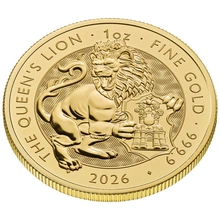 2026 León de la Reina - Bestias Tudor Moneda de oro de 1 onza
