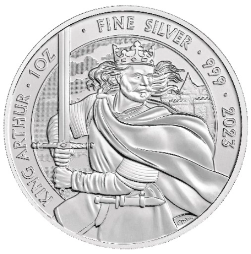 Moneda Mitos y Leyendas Rey Arturo de Plata de 1 oz 2023