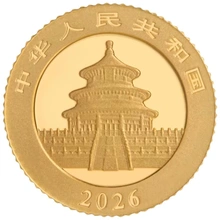 Moneda Panda Chino de Oro 1 g 2026