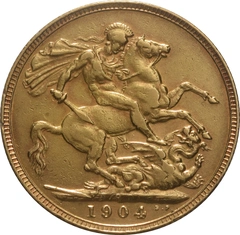 Moneda Soberano de Oro 1904 Eduardo VII (P)