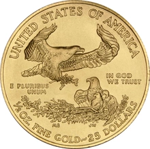 Moneda American Eagle de Oro de 1/2 oz 2018