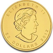 Maple Leaf Canadiense de 1 oz de Oro 2012