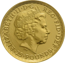 Moneda Britannia de Oro de 1/4 oz 2013
