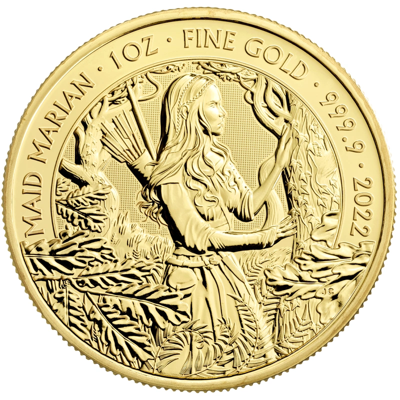 Moneda Mitos y Leyendas Maid Marian de Oro de 1 oz 2022