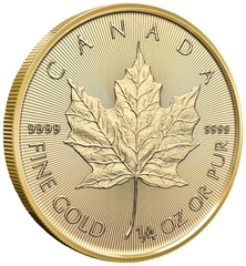 Maple Leaf Canadiense de 1/4 oz de Oro 2026