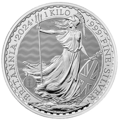 Moneda Britannia de Plata de 1 kg 2024