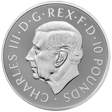 Moneda Bestias de Tudor Dragón de Plata de 10 oz 2024
