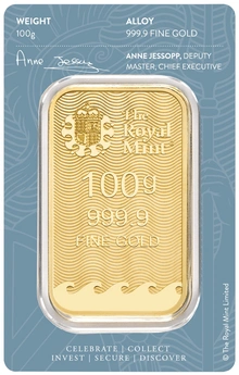 Lingote de Oro de 100 g Britannia