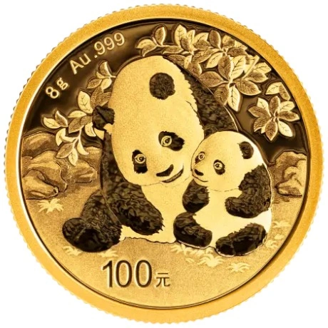 Moneda Panda Chino de Oro 8 g 2024