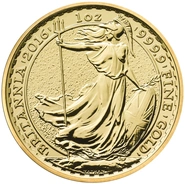 Moneda Britannia de Oro de 1 oz 2016