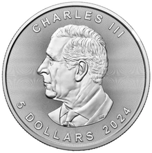 Maple Leaf Canadiense de 1 oz de Plata 2024