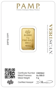 Lingote de Oro de 5 g PAMP