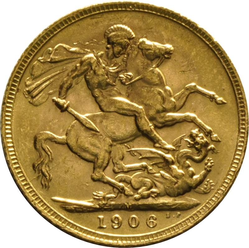 Moneda Soberano de Oro 1906 Eduardo VII (M)