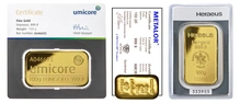 Lingote de Oro de 100 g Nuevo (de Nuestra Elección)