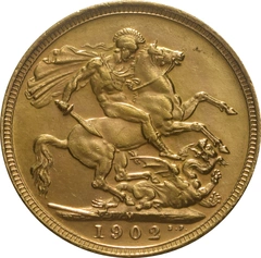 Moneda Soberano de Oro 1902 Eduardo VII (M)