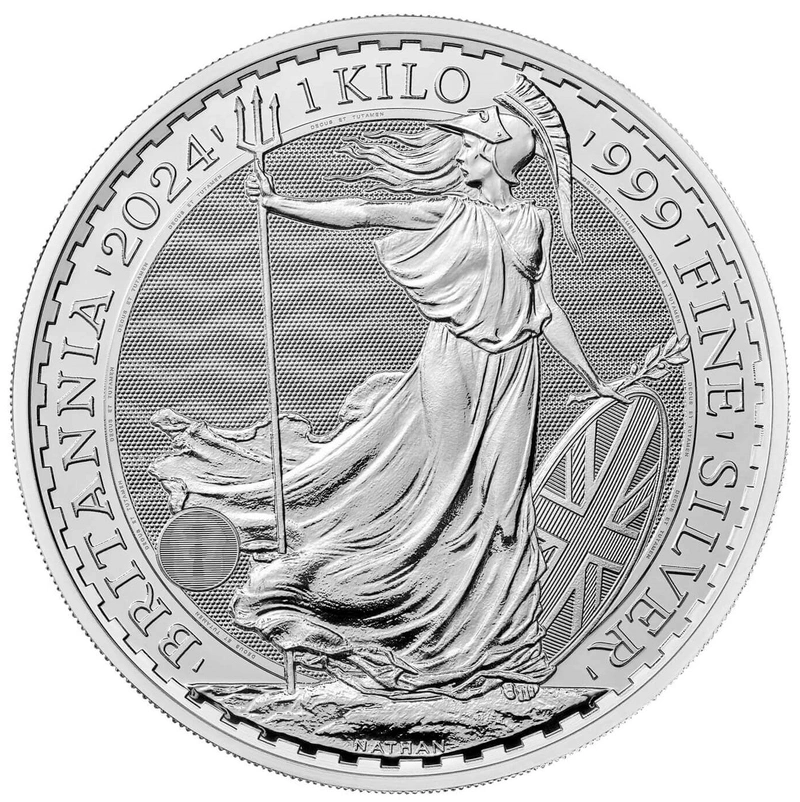 Moneda Britannia de Plata de 1 kg 2024