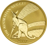 Moneda Nugget Australiano do Oro de 1 oz 2007