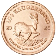 Moneda Krugerrand de 1/10 oz de Oro 2025
