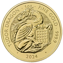 Tudor Dragon - Tudor Beasts 1 oz Moneda de Oro 2024