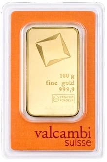 Lingote de Oro de 100 g Valcambi